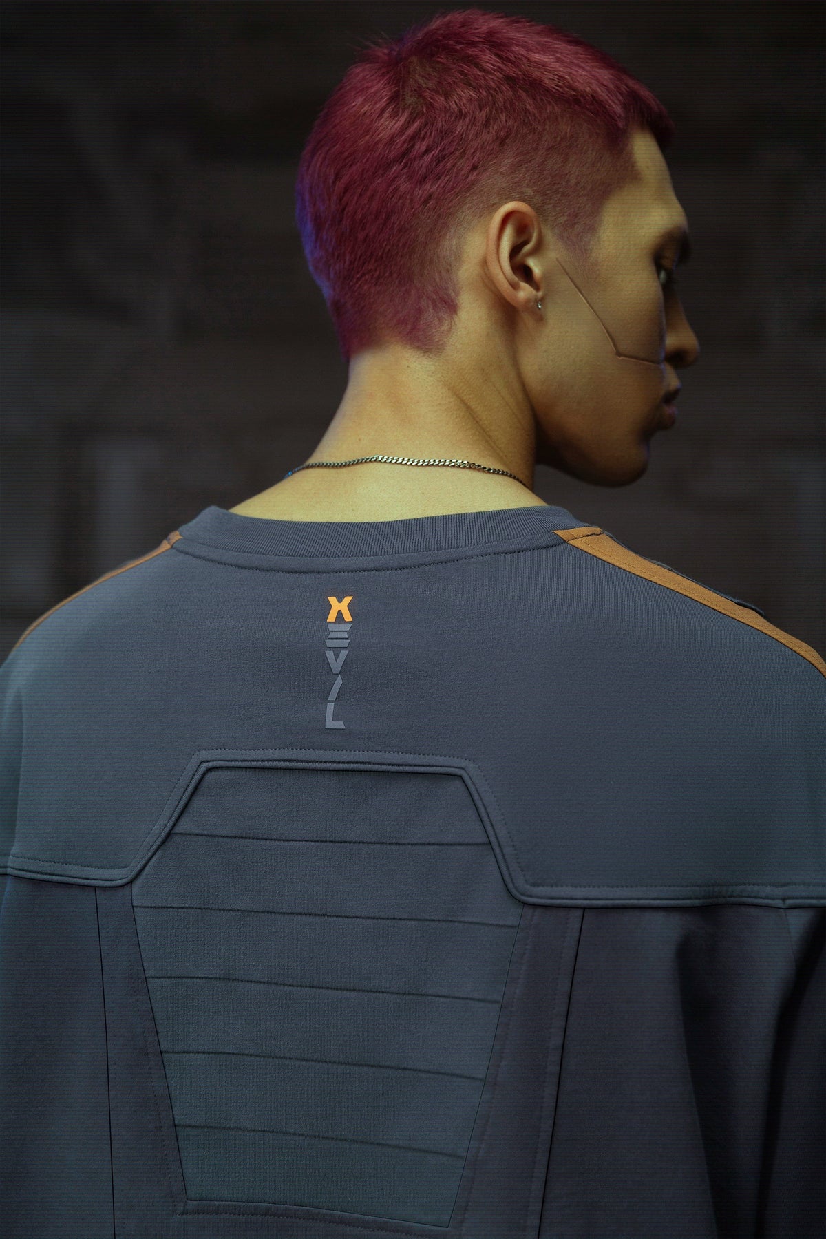 XIPHEVIL Modern Deconstructed Rivet Jersey Dark Orange – photo 11 of 18