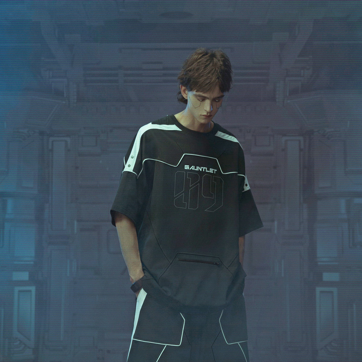 XIPHEVIL Modern Deconstructed Rivet Jersey Black – photo 3 of 15