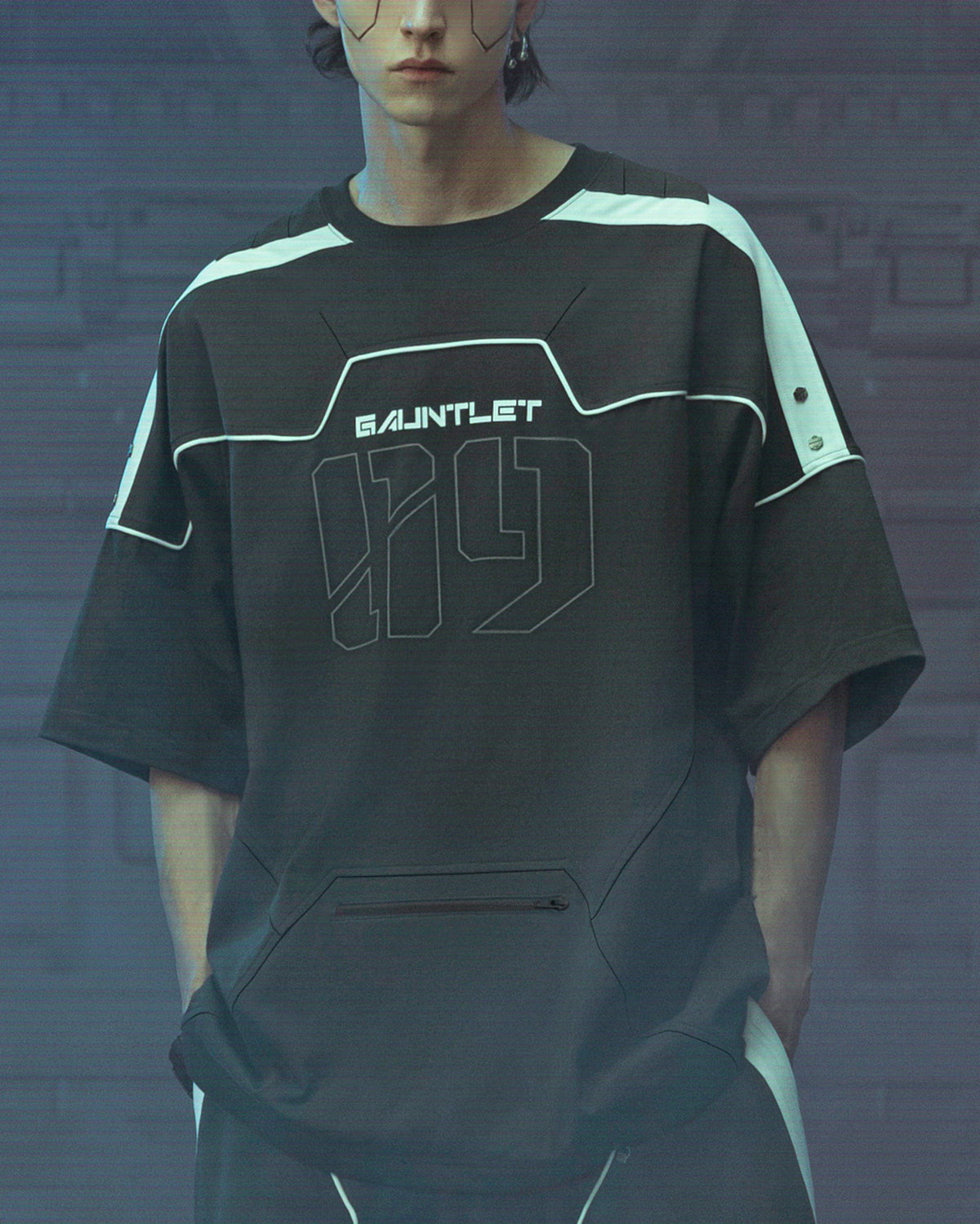 XIPHEVIL Modern Deconstructed Rivet Jersey Black – photo 8 of 15