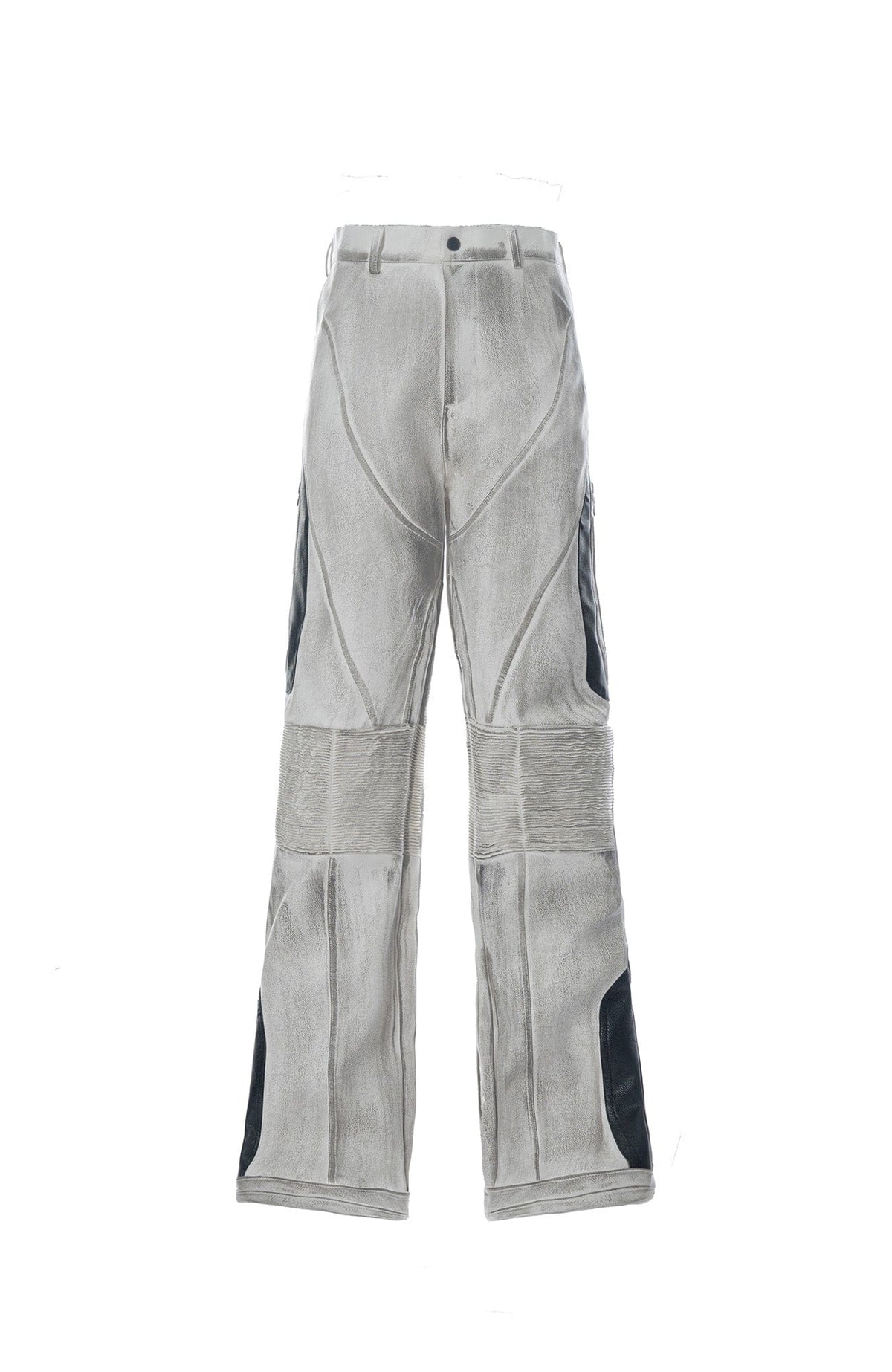 MOGONGSHE Distressed Techwear PU Moto Pants – photo 19 of 23