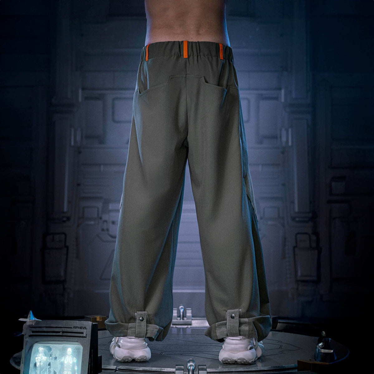 XIPHEVIL Mech Paneled Utility Wide-Leg Pants Grey – photo 3 of 7