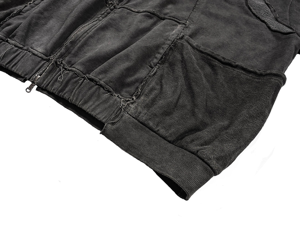 UNDERWATER Distressed Demon Clad Deconstructed Hooded Jacket – photo 10 of 12