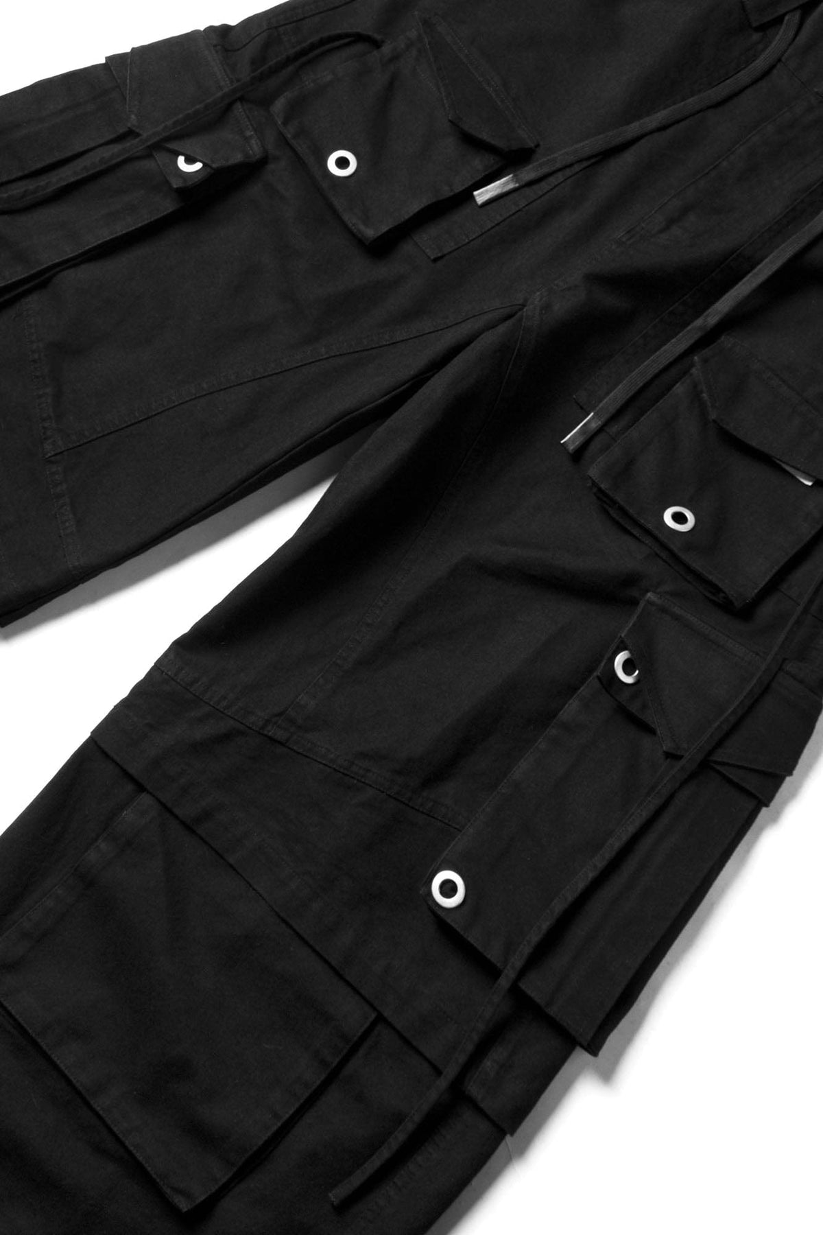 RELABEL Multi-Pocket Detachable Scarf Distressed Cargo Black – photo 4 of 6