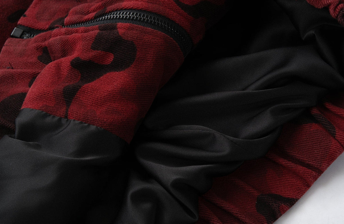 MOGONGSHE Camo Frayed LOGO Patch Hooded Jacket – photo 21 of 22