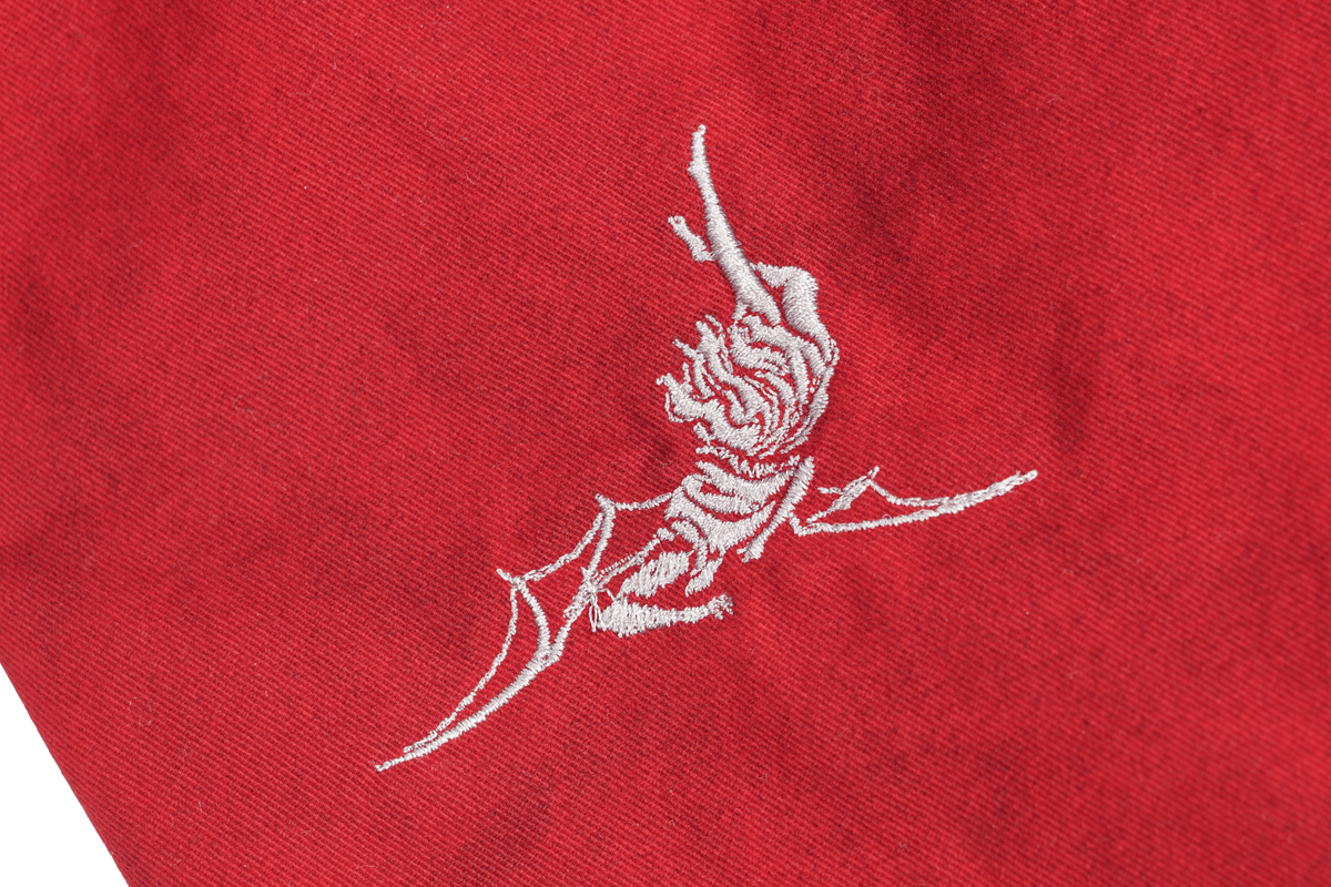 UNDERWATER Burnt Red Dirty-Dyed Moleskin Cargo Pants – photo 12 of 15