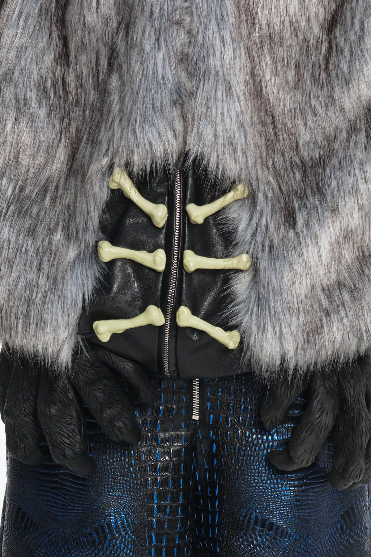 EMBRYO Detachable Beast Claw Faux Fur Hooded Jacket – photo 14 of 17