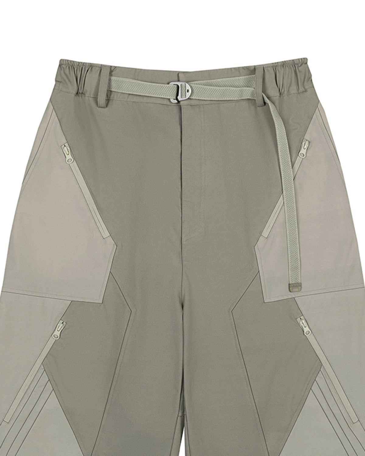 XIPHEVIL Demiurge Deconstructed Multi-Zipper Shorts Green – photo 9 of 13
