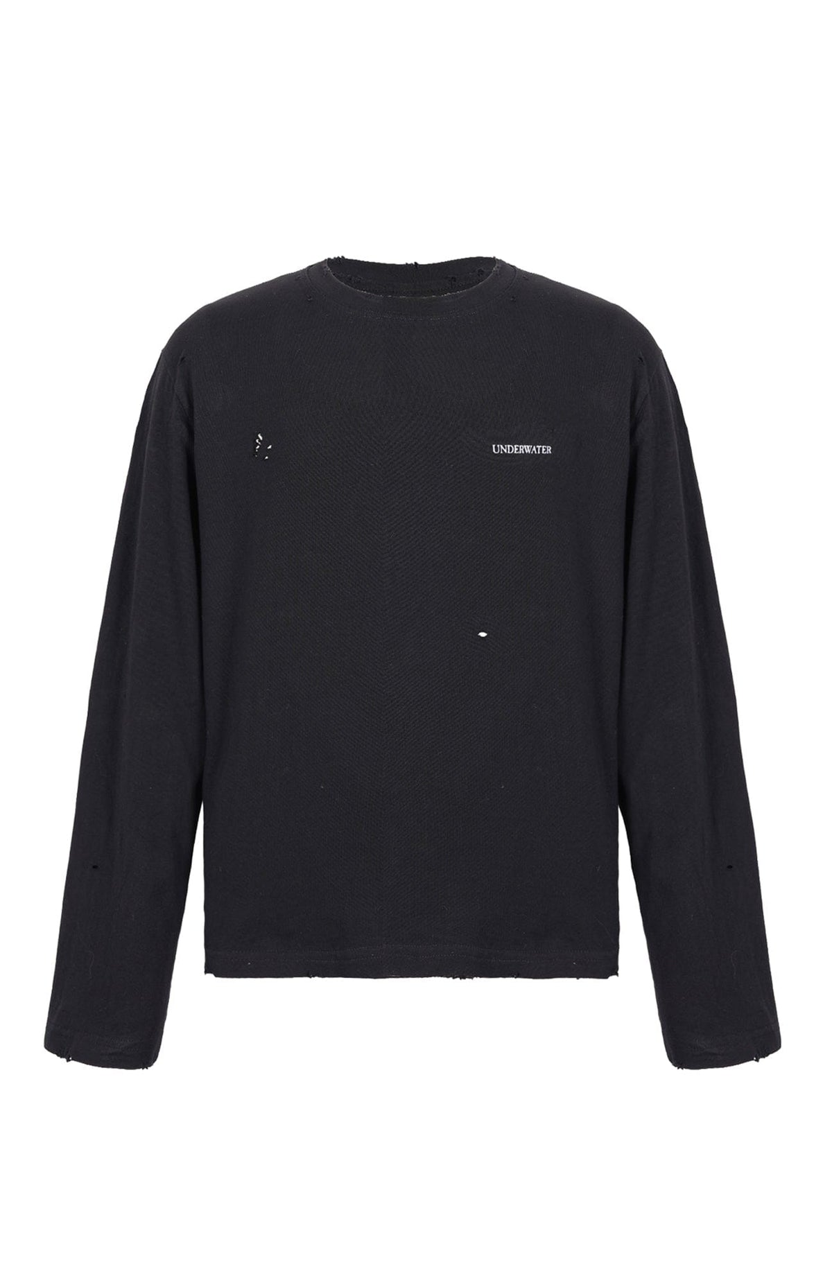 UNDERWATER Demon Slashed Cotton Long Sleeve Tee Black – photo 8 of 12