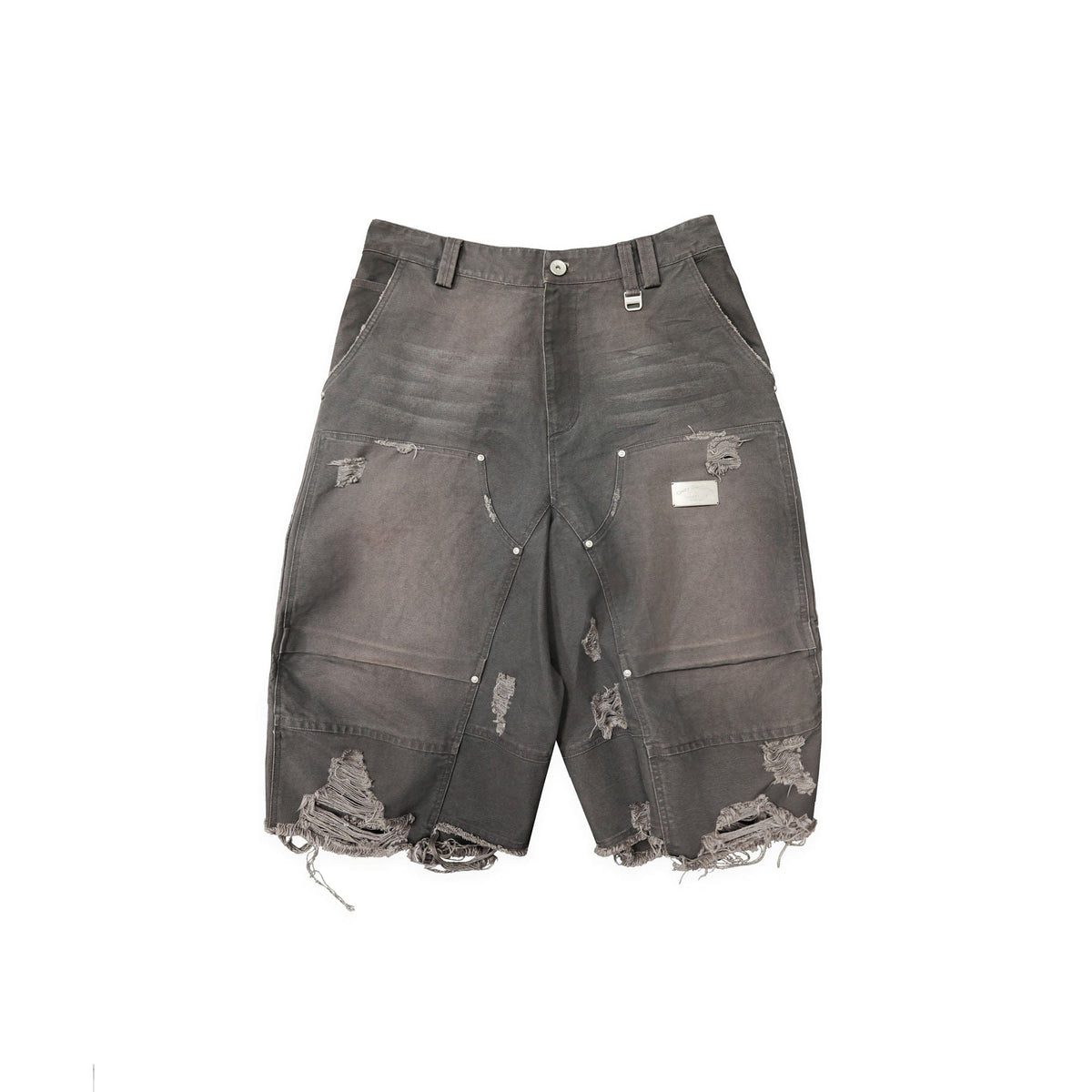FACEONLAB Distressed Deconstructed Ripped Cargo Shorts – photo 2 of 15