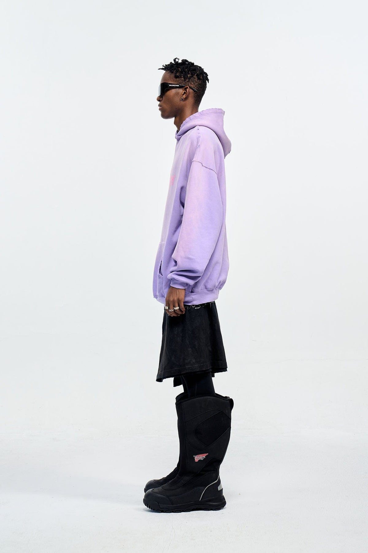 ULIPERY Distressed Gradient Oversized Hoodie Purple – photo 5 of 20