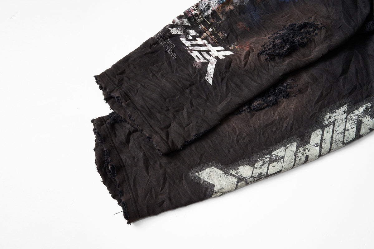 ULIPERY Distressed Glow Crinkled Sweatpants – photo 16 of 19