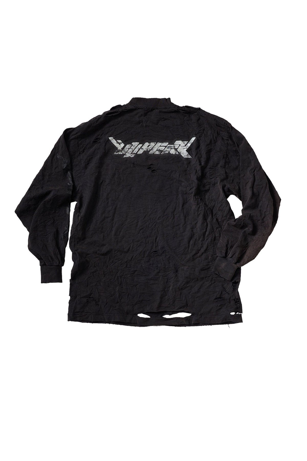 ULIPERY Distressed Glow Crinkled Long Sleeve Tee – photo 12 of 21