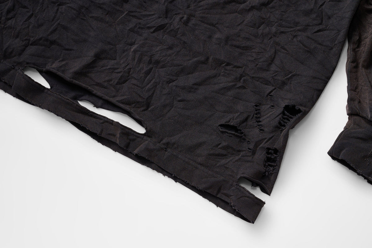 ULIPERY Distressed Glow Crinkled Long Sleeve Tee – photo 15 of 21