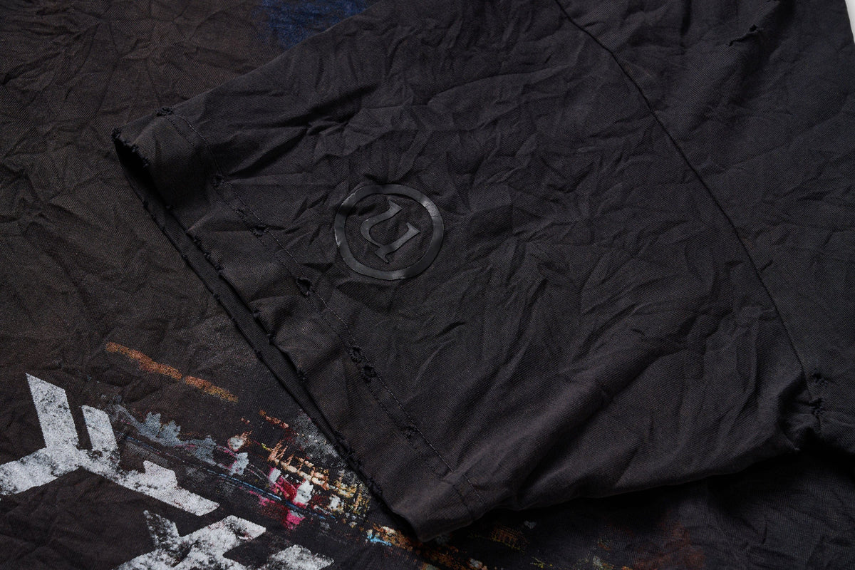 ULIPERY Distressed Glow Crinkled T-Shirt – photo 20 of 21