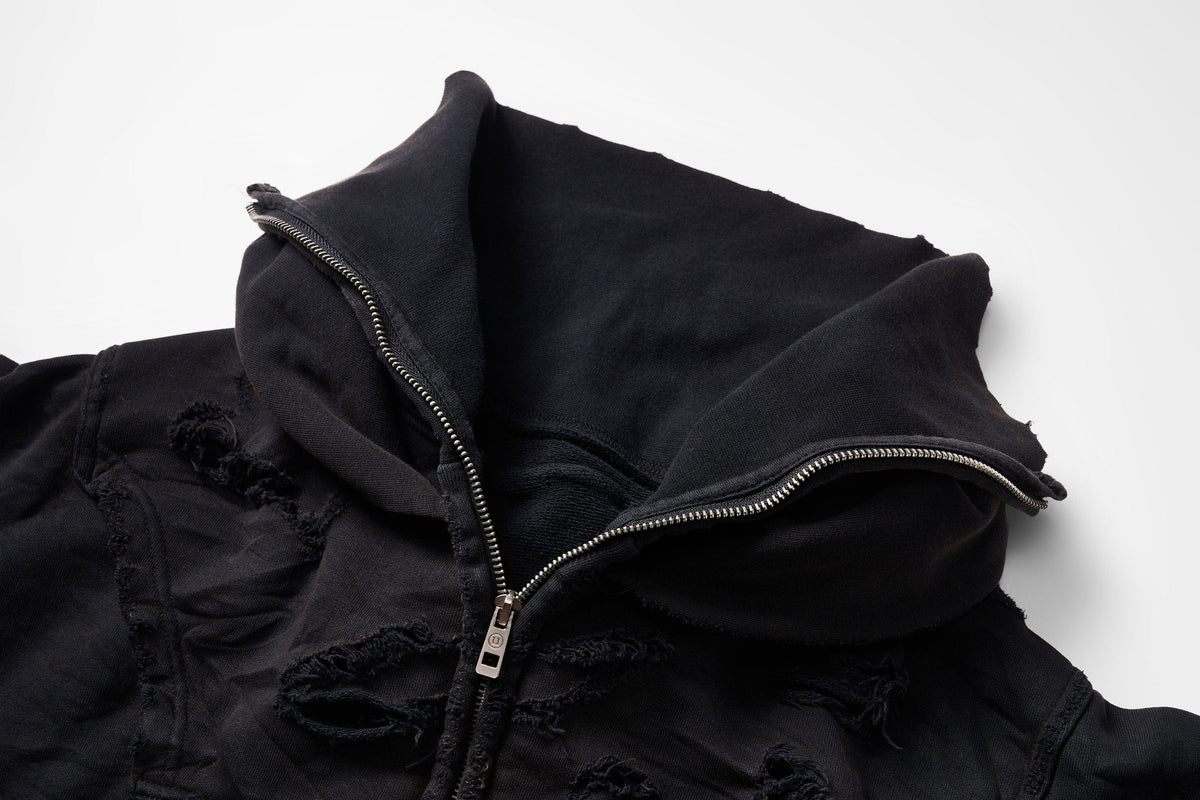 ULIPERY Distressed Glow Face-Cover Hooded Jacket – photo 23 of 24