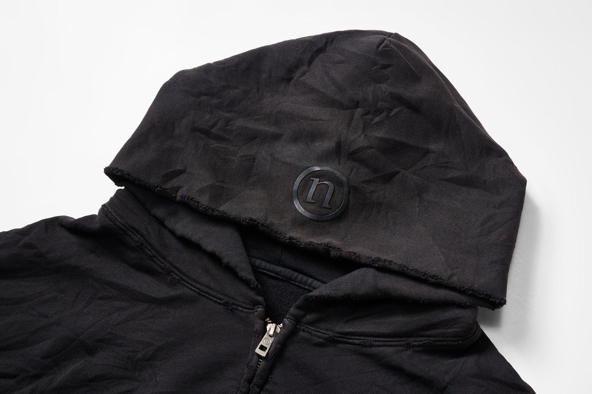 ULIPERY Distressed Crinkled Hooded Jacket – photo 16 of 17
