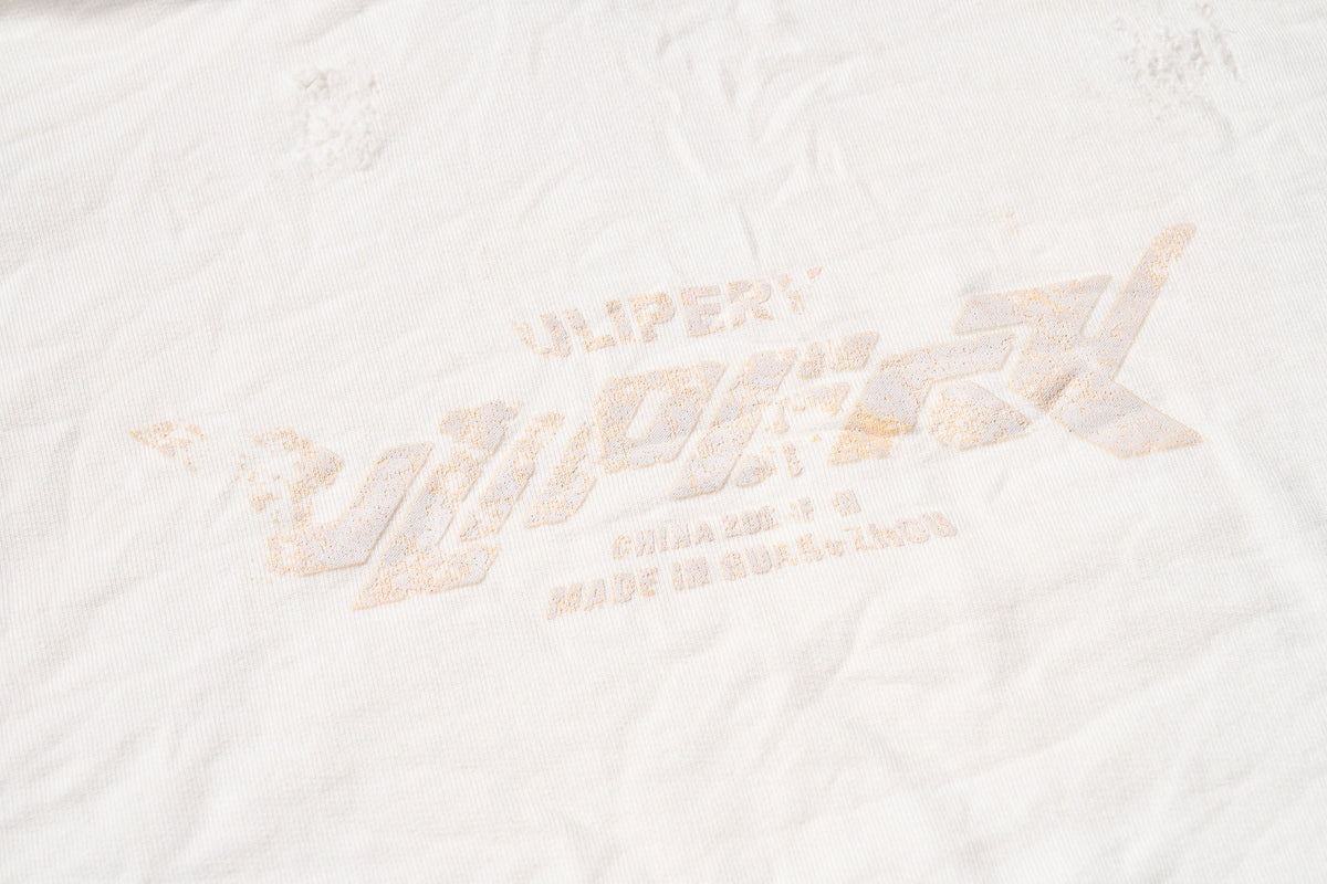 ULIPERY Dirty Fit Distressed Crinkled Hoodie White – photo 14 of 18