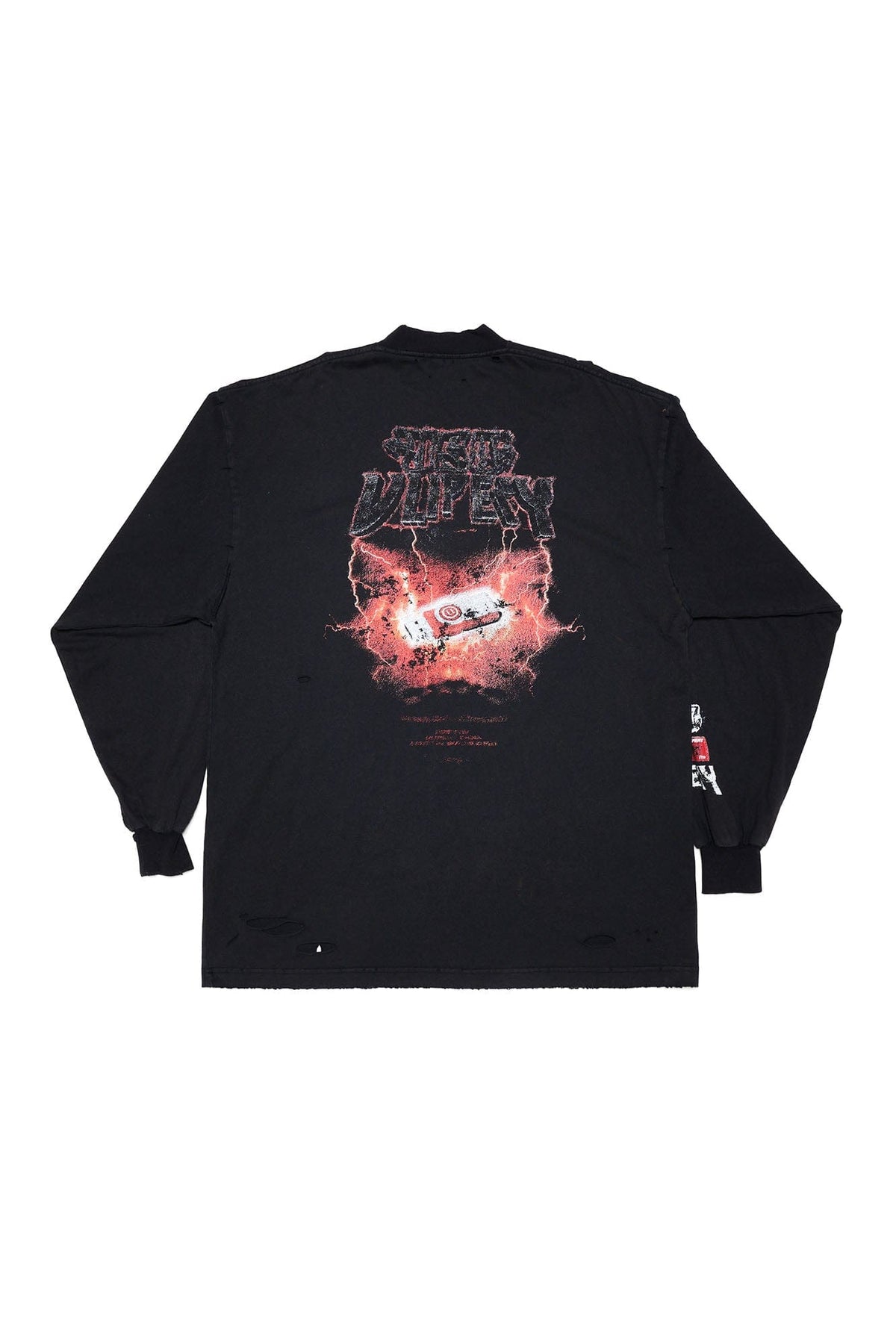 ULIPERY Distressed USB Flash Drive Graphic Long Sleeve Tee – photo 8 of 11
