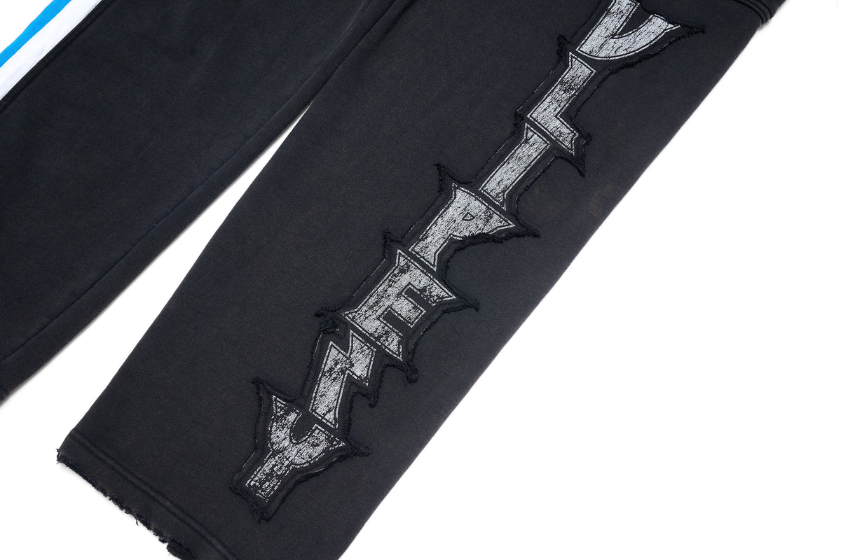ULIPERY Asymmetric Striped LOGO Sweatpants – photo 7 of 9