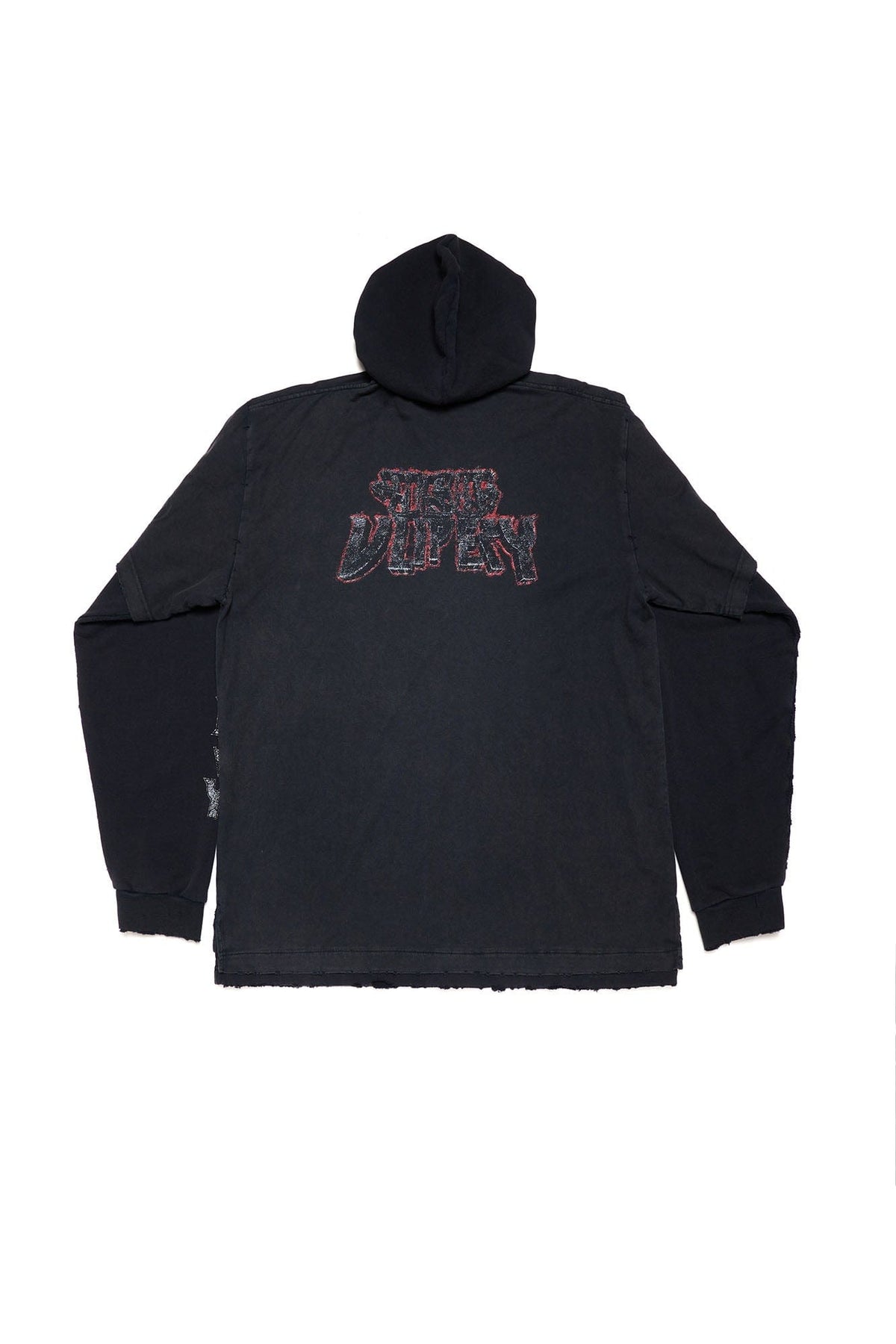 ULIPERY Distressed Faux Layered Hoodie – photo 9 of 12