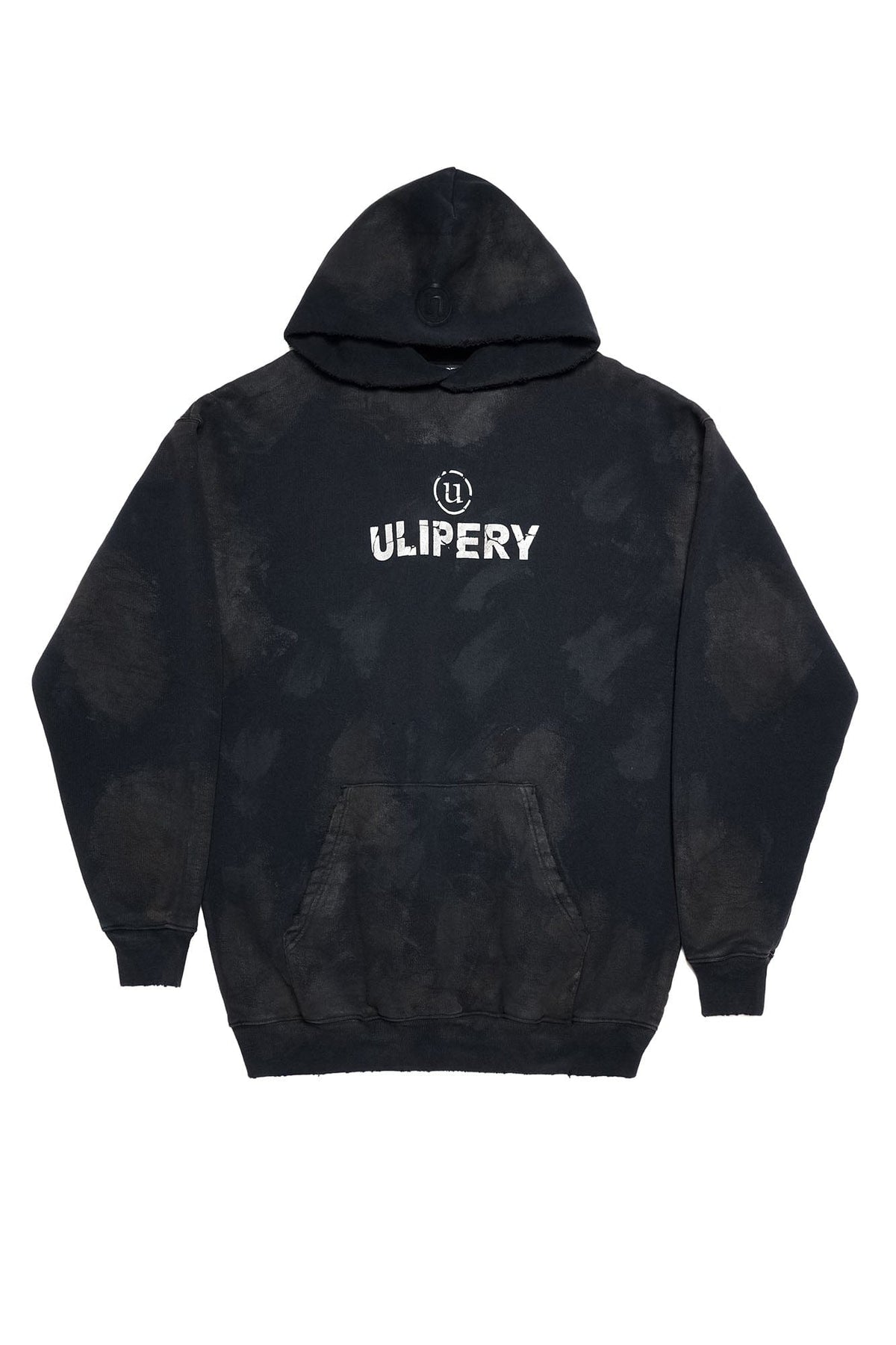 ULIPERY LOGO Mud-Wash Frayed Hoodie – photo 10 of 14