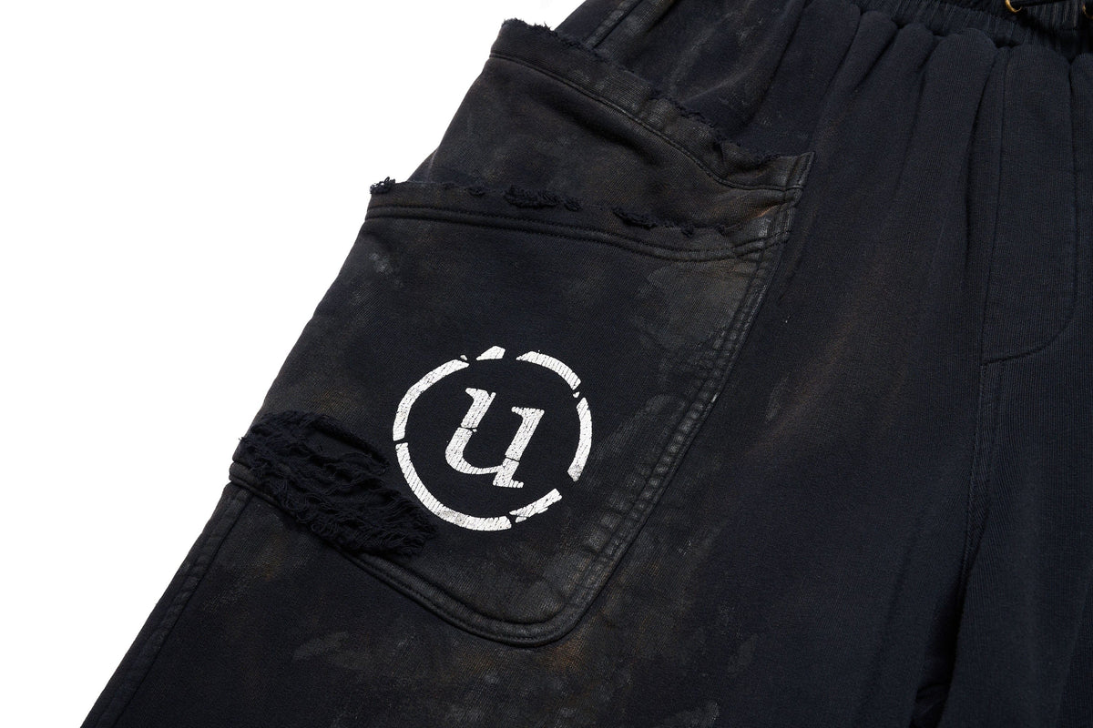 ULIPERY LOGO Mud-Wash Frayed Sweatpants – photo 8 of 10