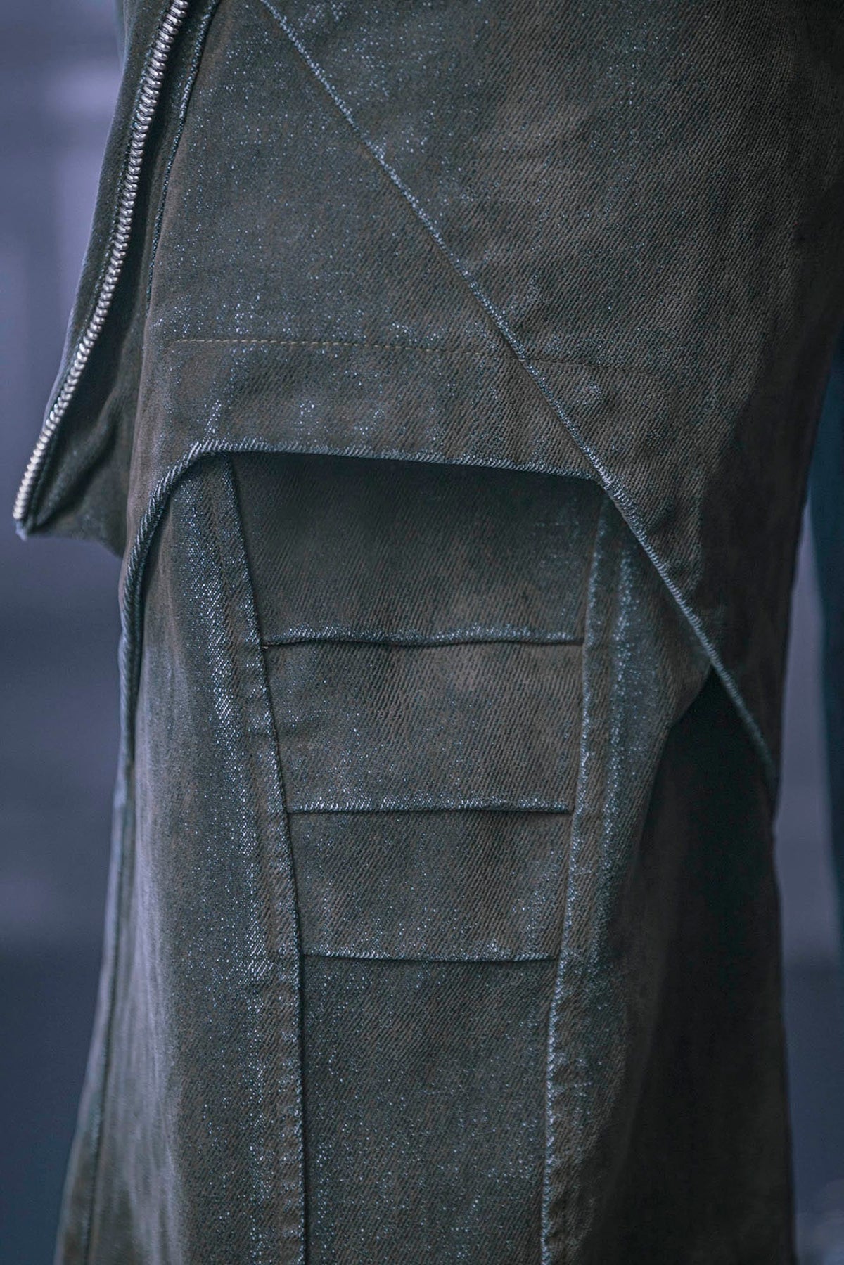 XIPHEVIL Layered Paneled Robotic Wide-Leg Pants – photo 13 of 14