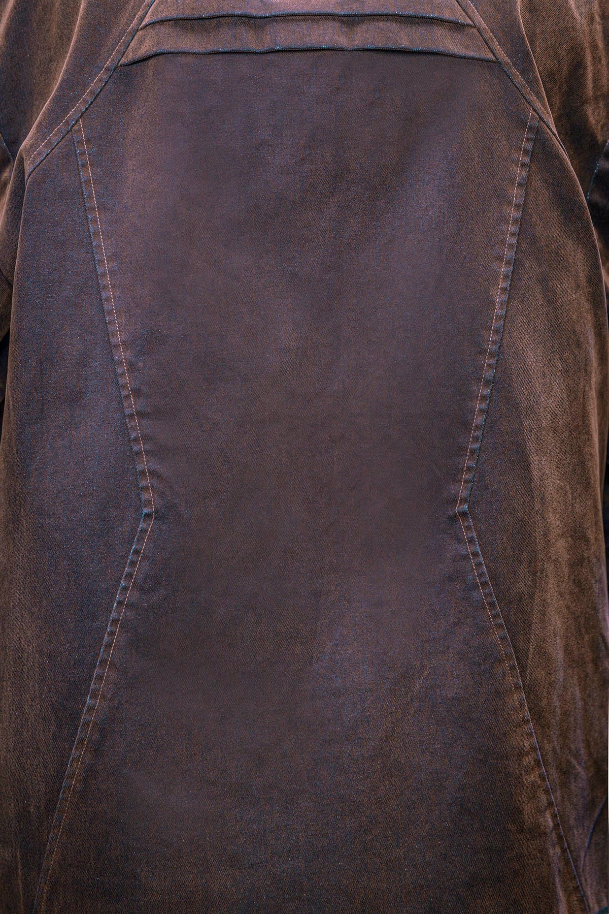 XIPHEVIL Mech Deconstructed Washed Denim Jacket Brown – photo 14 of 15