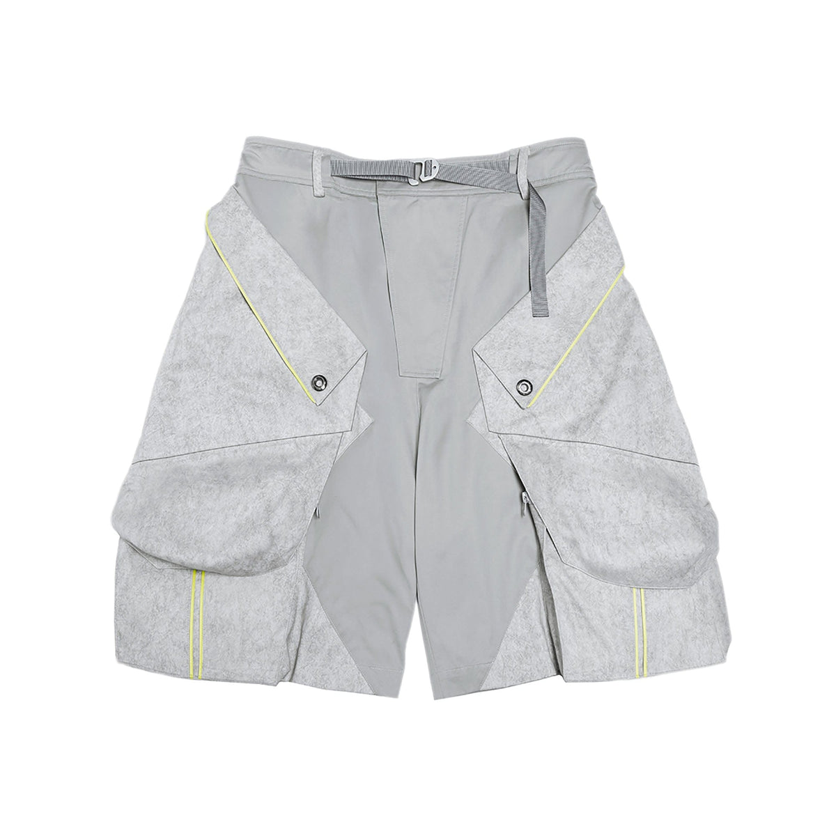 XIPHEVIL Washed Contrast Panel Pocket Utility Shorts Gray – photo 11 of 11