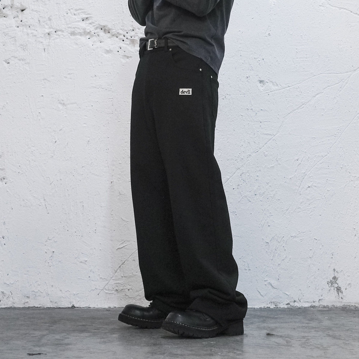 UNDERWATER Devil Embroidery Straight-Leg Pants – photo 3 of 13