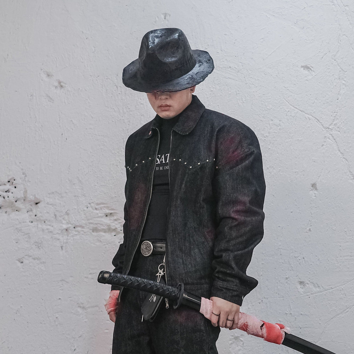 UNDERWATER Bloodstained Raw Denim Jacket – photo 3 of 14