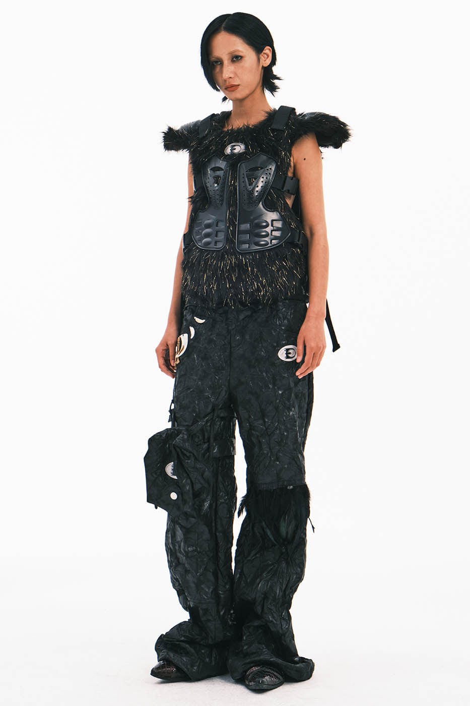 EMBRYO Cyber Faux Fur Warrior Vest – photo 6 of 13