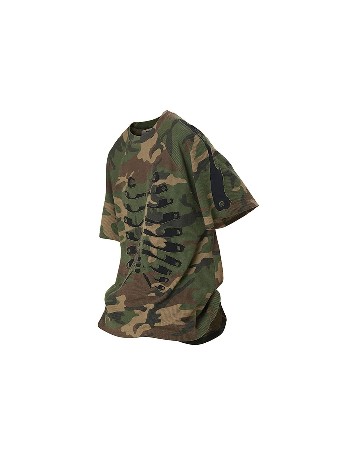 RELABEL Camo Detachable Hood Skeleton Graphic Tee – photo 5 of 14