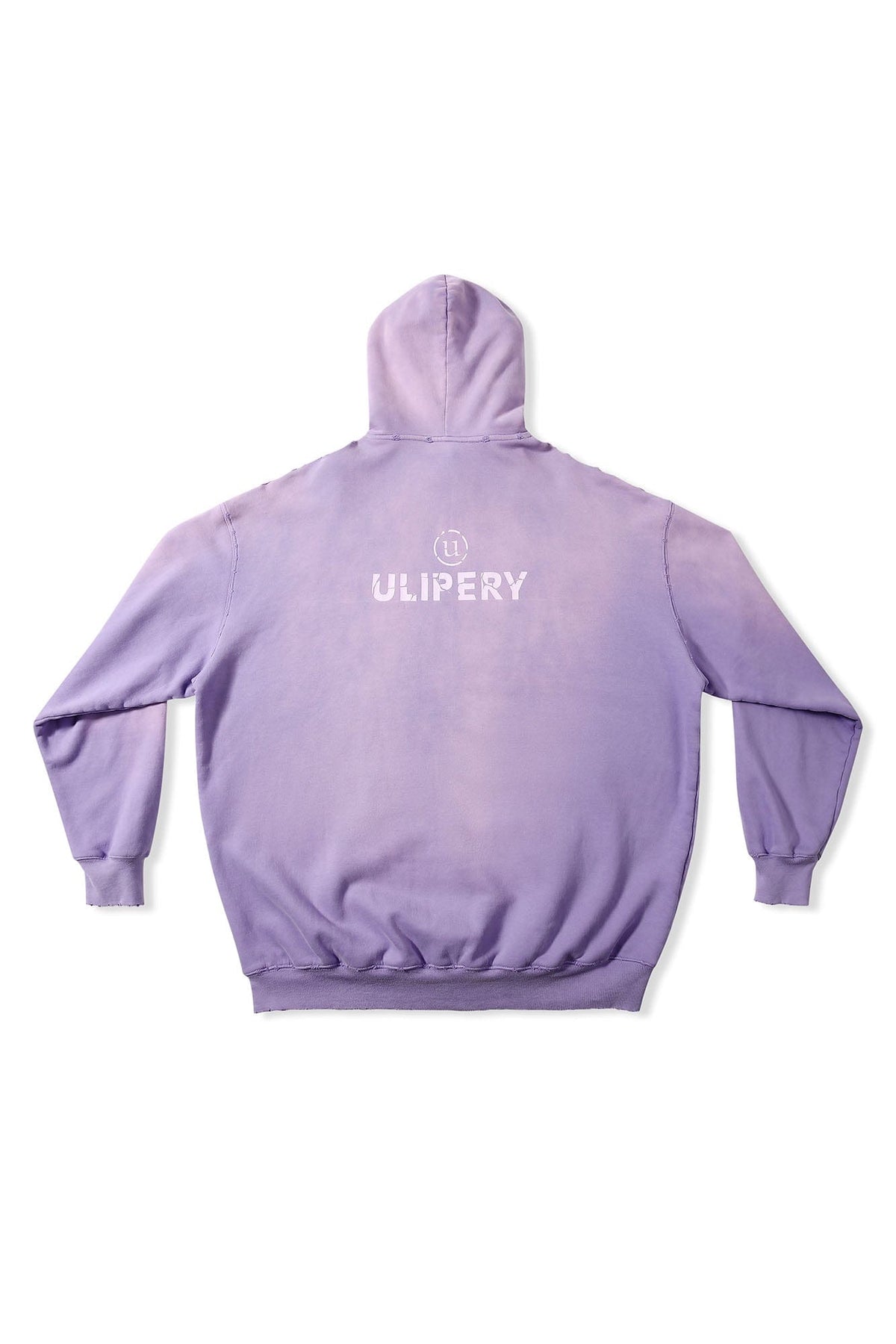 ULIPERY Distressed Gradient Oversized Hoodie Purple – photo 11 of 20