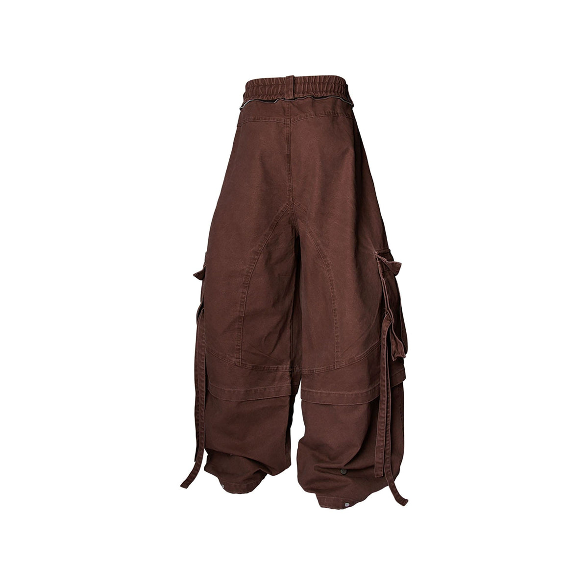 RELABEL Multi-Pocket Detachable Scarf Distressed Cargo Coffee – photo 2 of 6