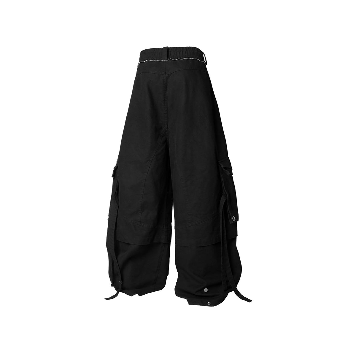 RELABEL Multi-Pocket Detachable Scarf Distressed Cargo Black – photo 2 of 6