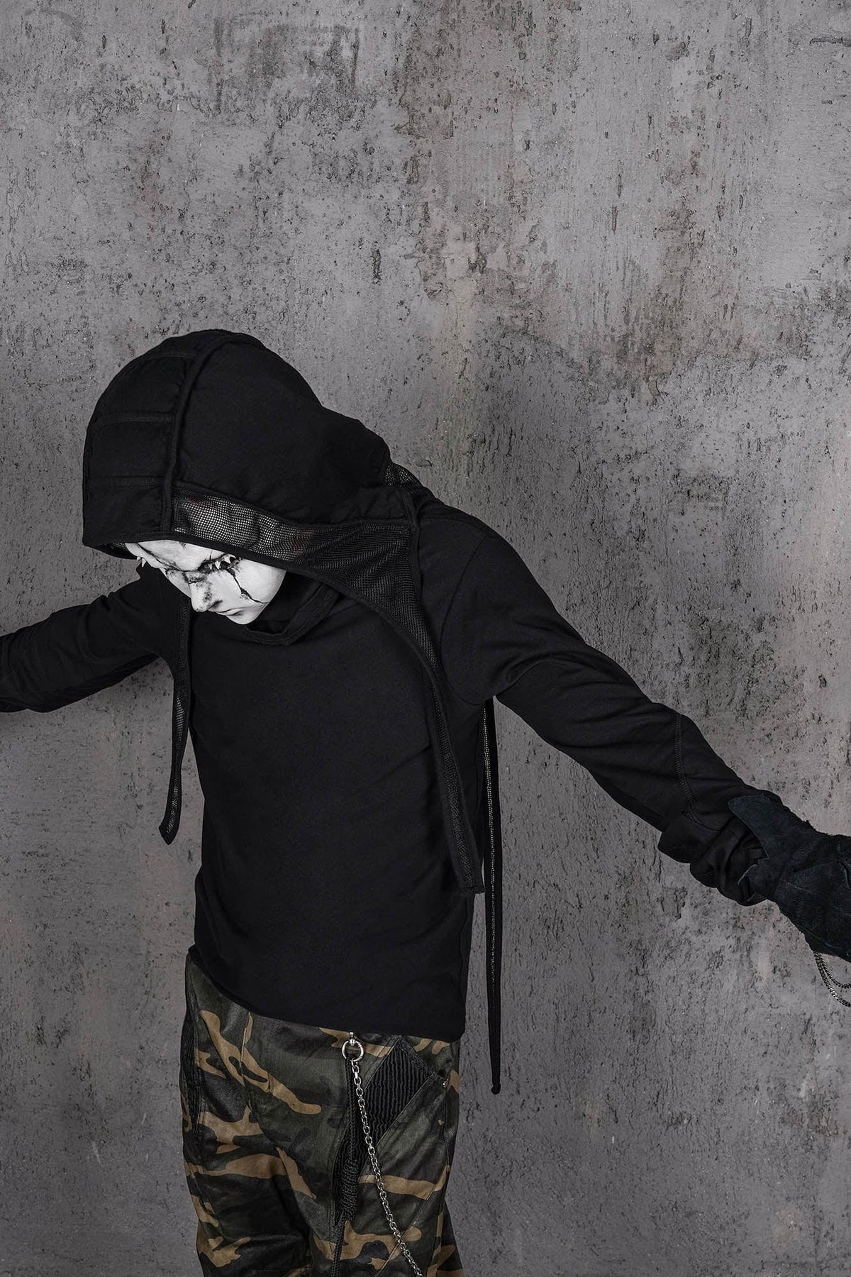 UNDERWATER Mesh-Spliced Long Strap Durag – photo 5 of 11