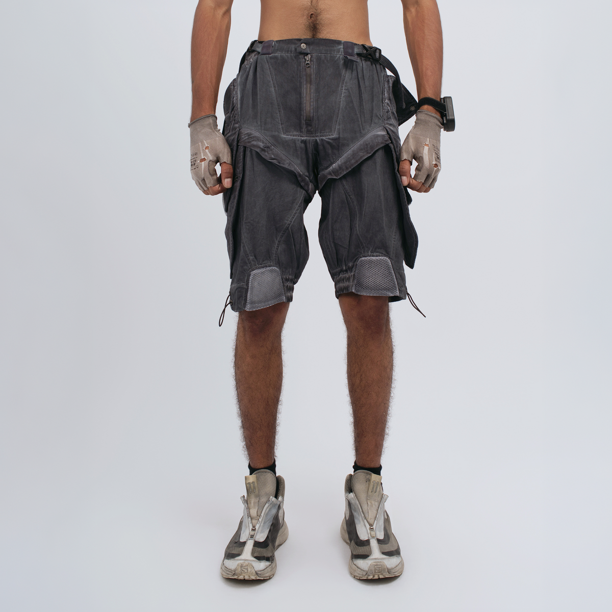 STEAM Distressed Spliced Detachable Utility Shorts – photo 2 of 27