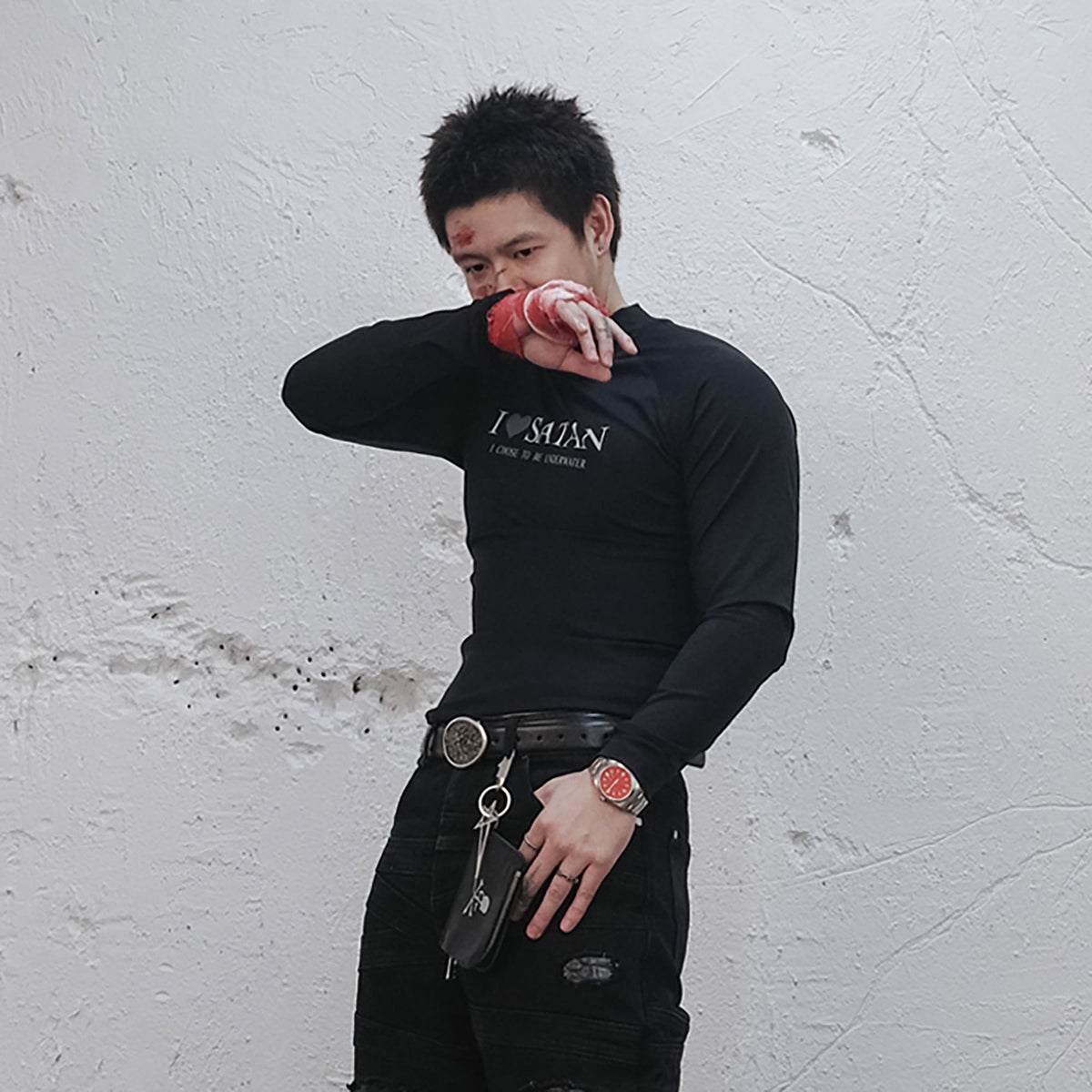 UNDERWATER Satan Racing Mock-Neck Long-Sleeve Tee – photo 3 of 12