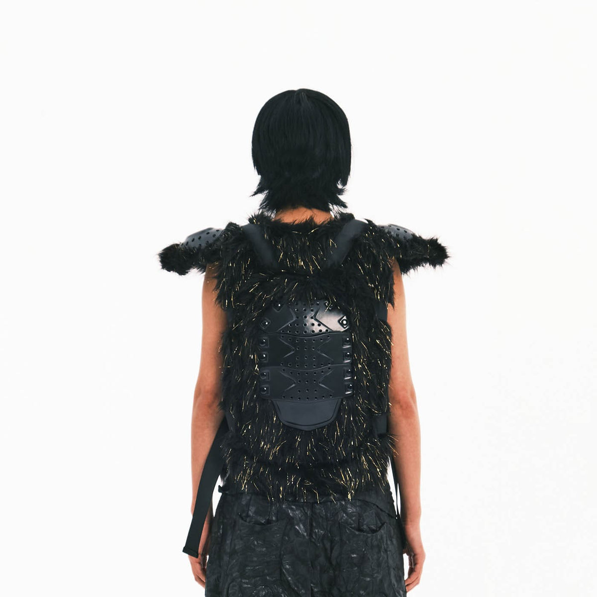 EMBRYO Cyber Faux Fur Warrior Vest – photo 4 of 13