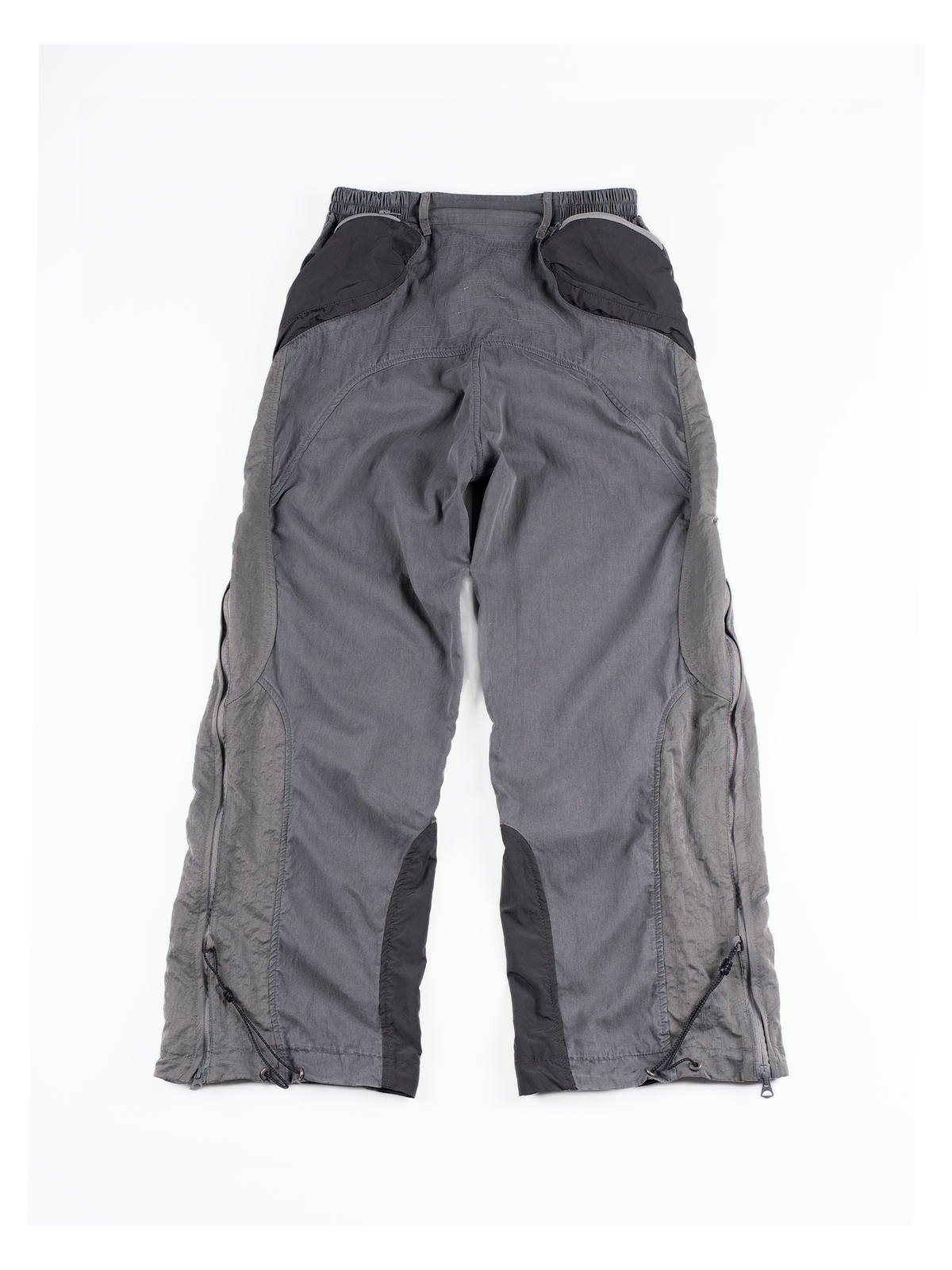 STEAM Deconstructed Zippered Spliced Wide-Leg Cargo Pants – photo 30 of 36
