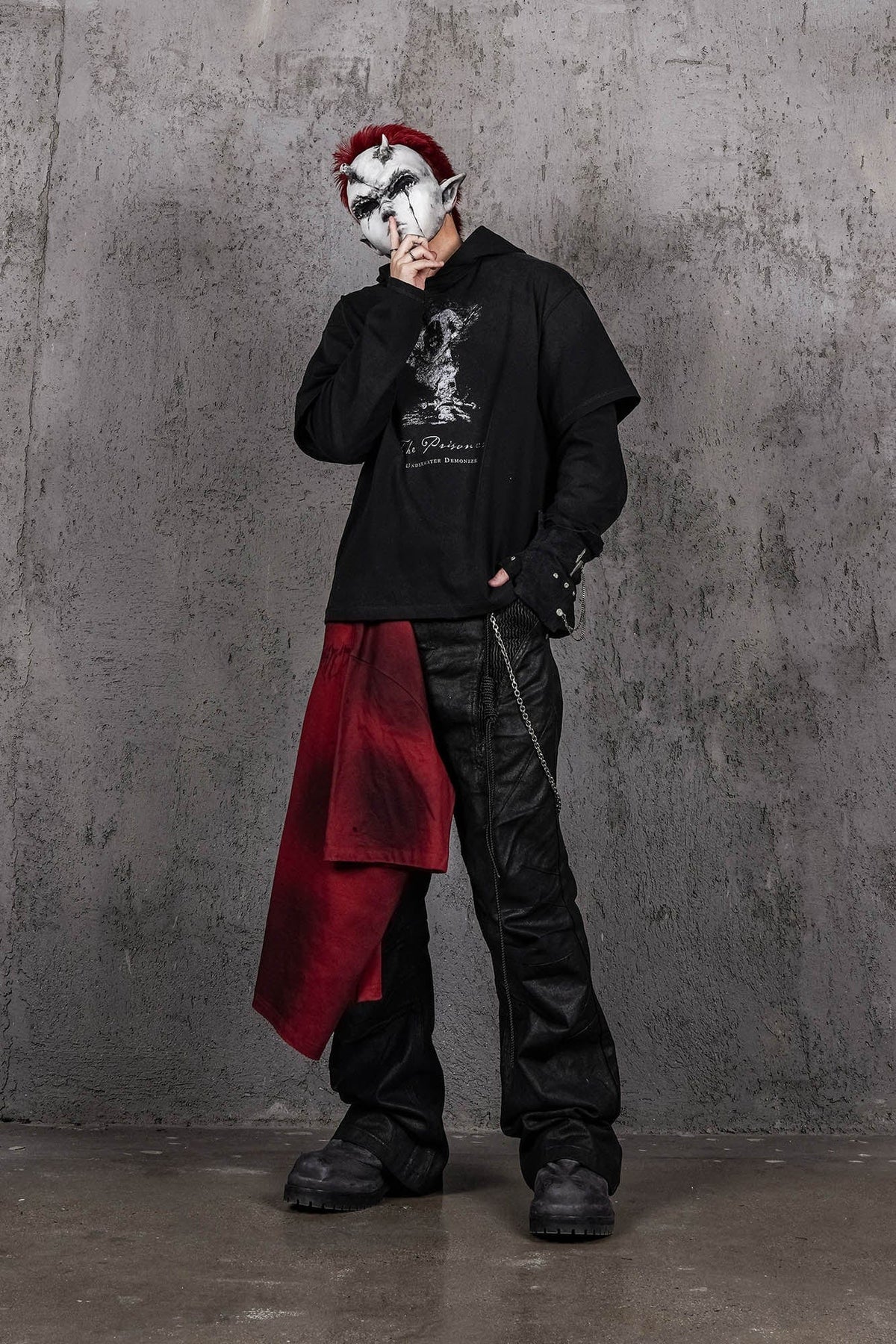 UNDERWATER The Prisoner Distressed Layered Hoodie – photo 5 of 12