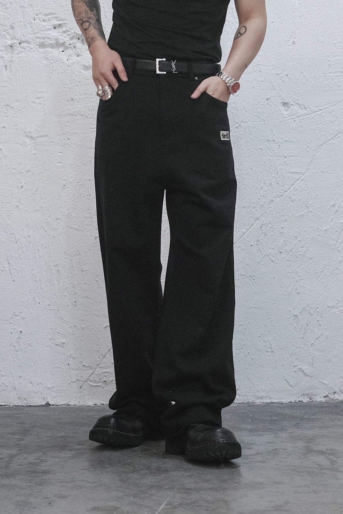 UNDERWATER Devil Embroidery Straight-Leg Pants – photo 6 of 13