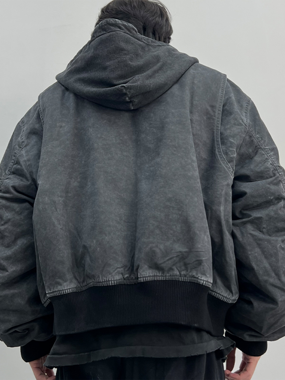 AVINMADE Washed Stitch Hooded Bomber Jacket – photo 9 of 16