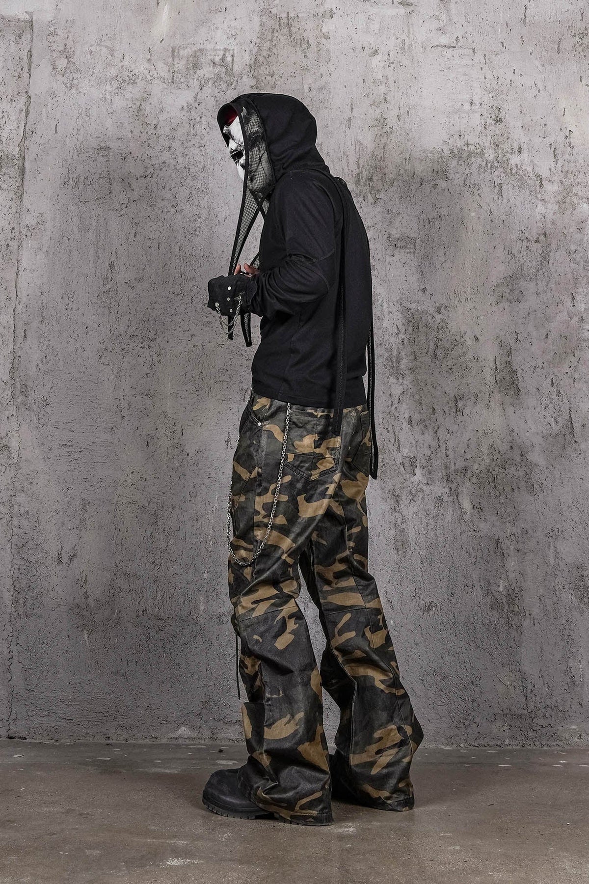UNDERWATER Mesh-Spliced Long Strap Durag – photo 4 of 11