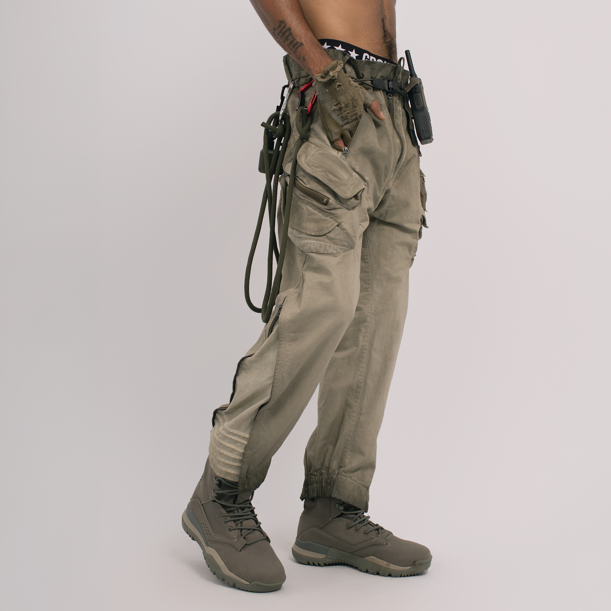 STEAM Distressed Multi-Pocket Utility Cargo Pants – photo 7 of 29