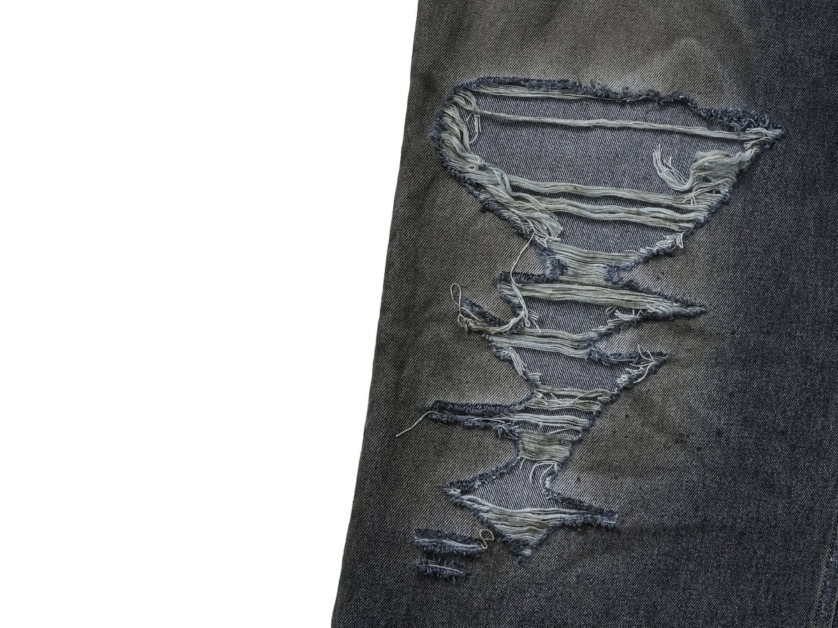 UNDERWATER Muddy Ripped Baggy Jeans – photo 10 of 13