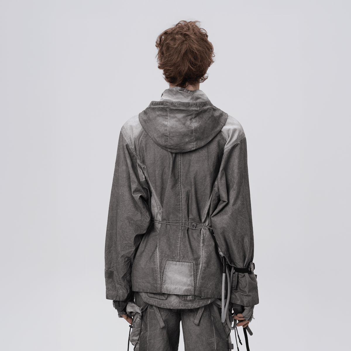 STEAM Distressed Paneled Hooded Jacket – photo 5 of 27