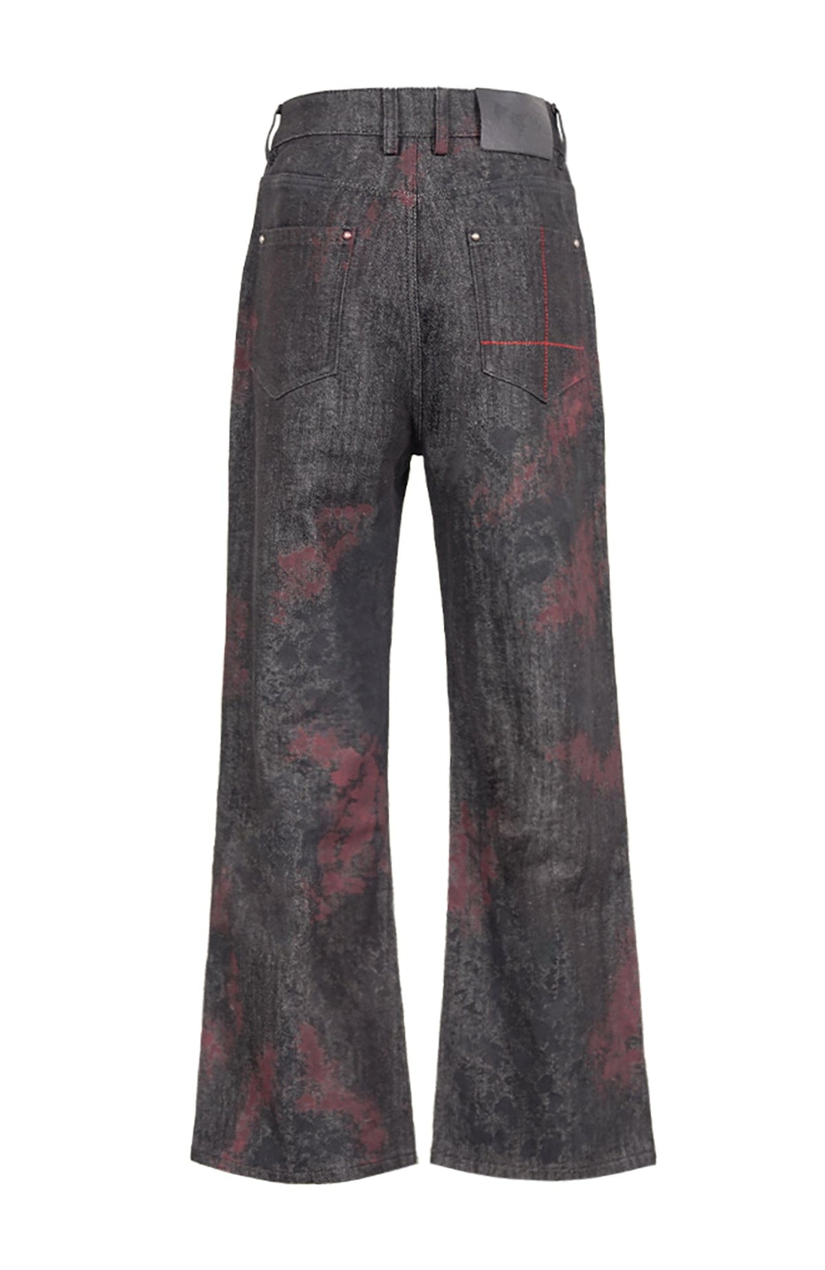 UNDERWATER Bloodstained Raw Flared Denim Pants – photo 10 of 14