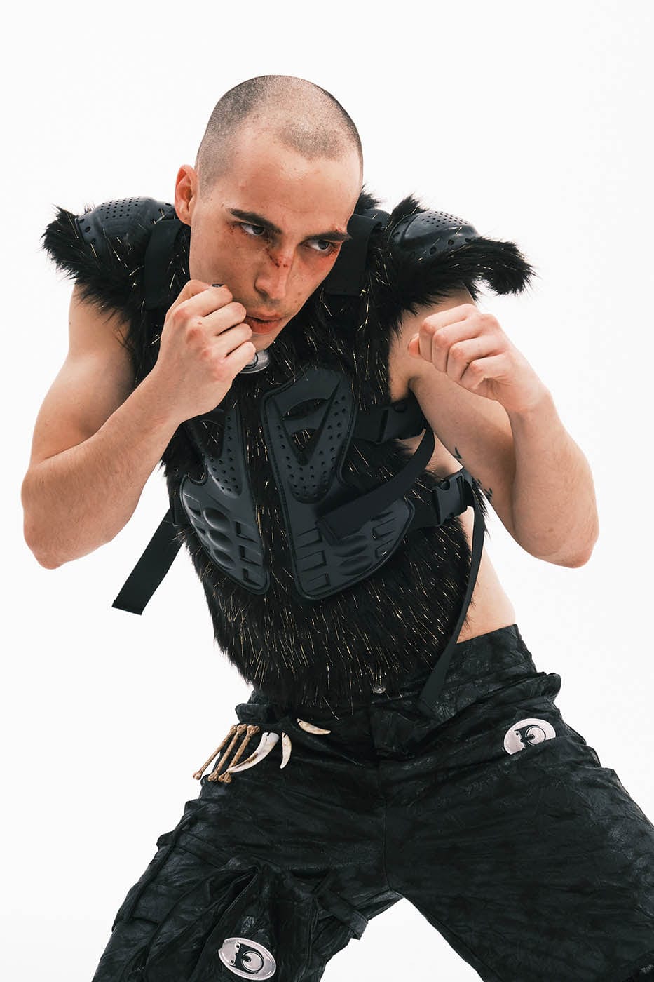 EMBRYO Cyber Faux Fur Warrior Vest – photo 7 of 13
